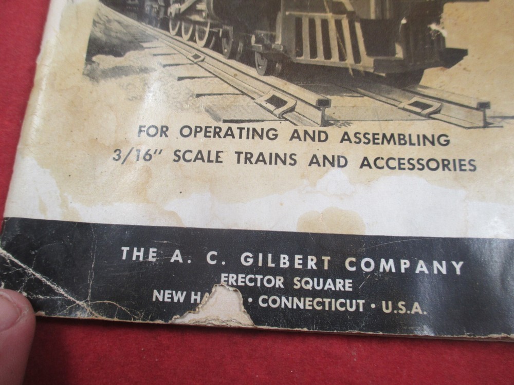 1954 GILBERT AMERICAN FLYER INSTRUCTION BOOK ORIGINAL