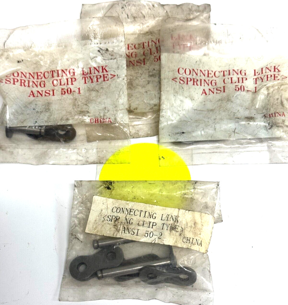 ASSORTED ROLLER CHAIN CONNECTING LINKS ANSI 50 LOT OF 4