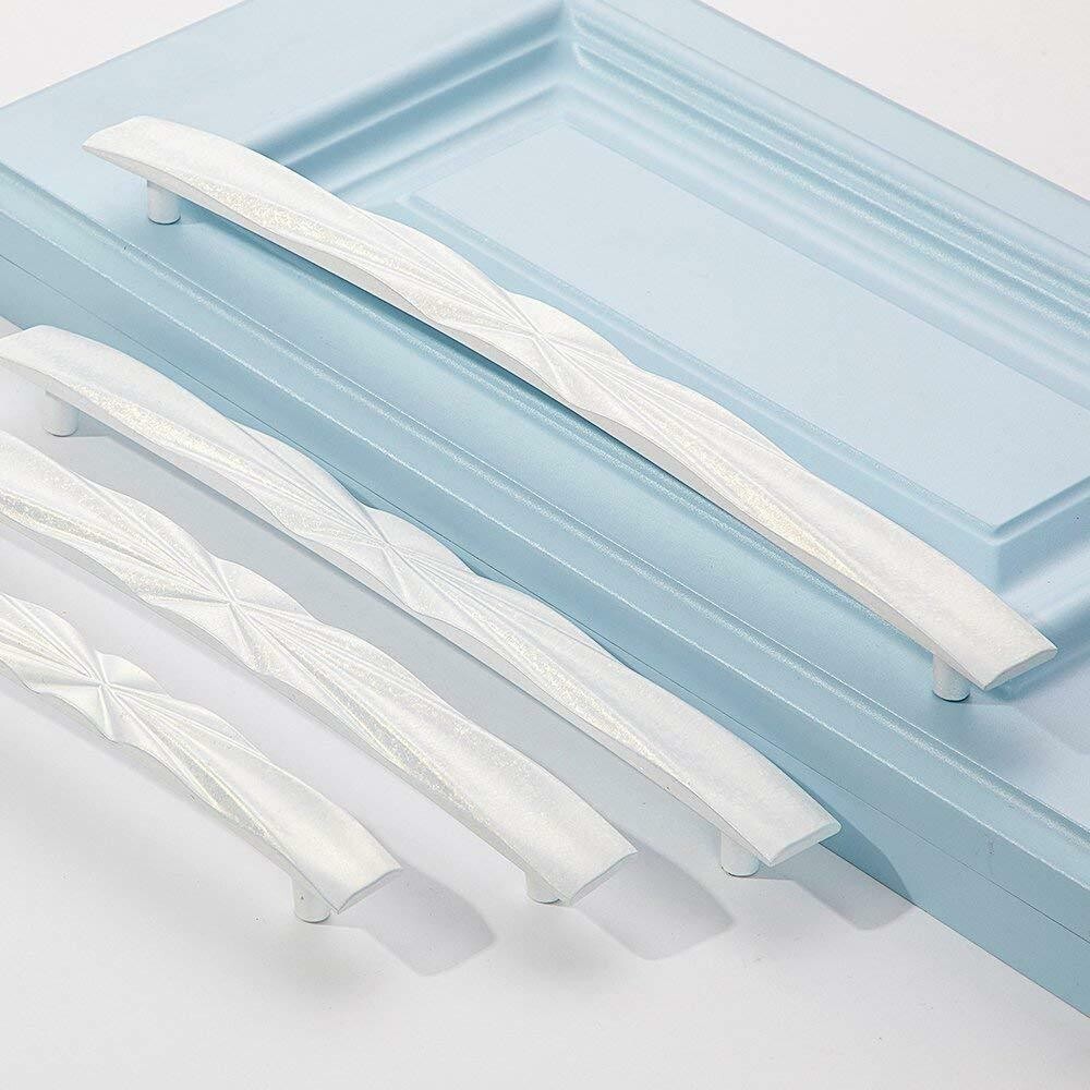 Sturdy Chic Cabinet Hardware Footed Handle Pull 5.04 inch (128mm) (Silver)