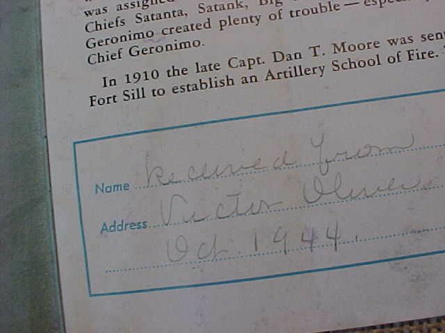 ORIGINAL WWII US FORT SILL BOOKLET