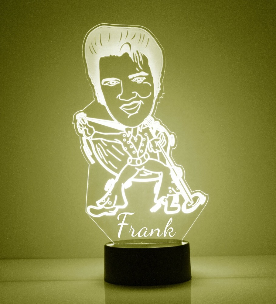 Elvis Presley LED Night Light, with Remote Control, Light Up Elvis Sign
