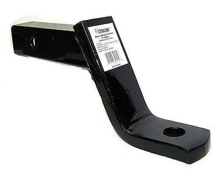 4" Drop Hitch Receiver Trailer Ball Mount for 2" Receiver 5000lb 1" Shank Hole
