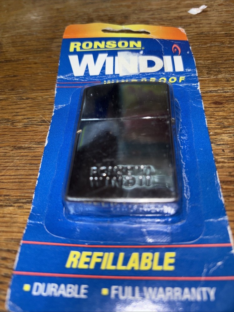 Ronson Windproof Cigarette Lighter New In Package Stock 42101 Windii