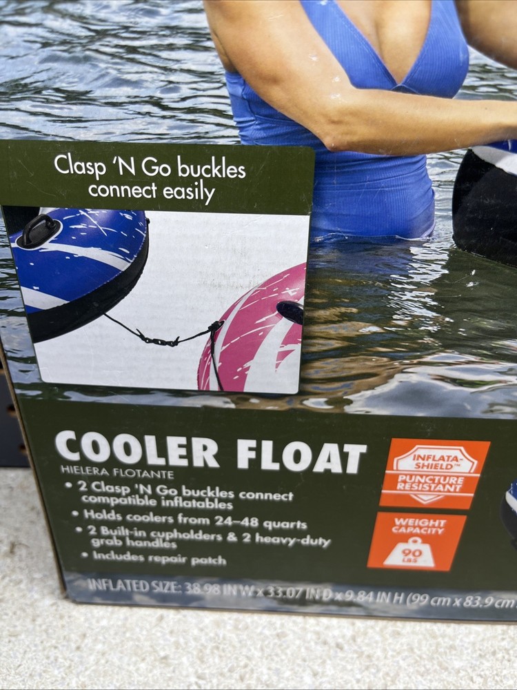 Ozark Trail Blue & White Floating Cooler Float for Pools & Lakes