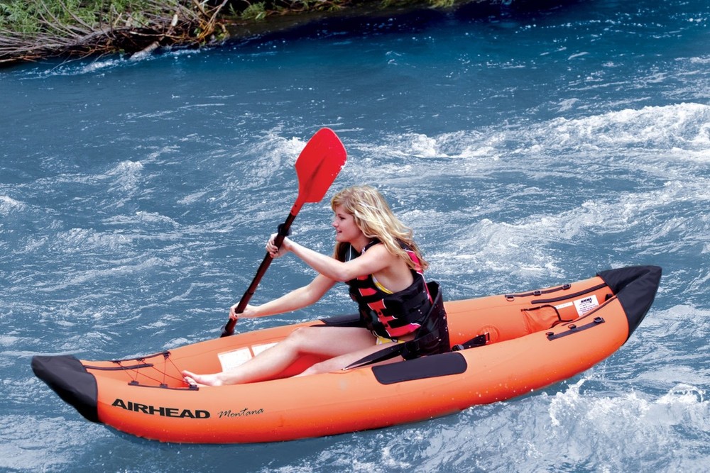 AIRHEAD Deluxe 2-Section Kayak Paddle, 84", Curved Blade, Lightweight