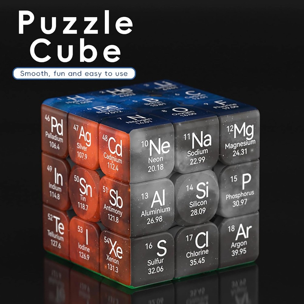 Periodic Table 3x3 Speed Cube, UV Printing Element Cube Magic Cube...