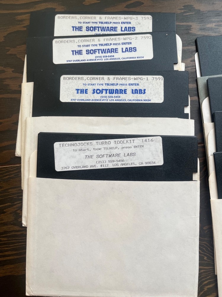 Software Labs Shareware 5.25" Floppy Disk Lot (UNTESTED)