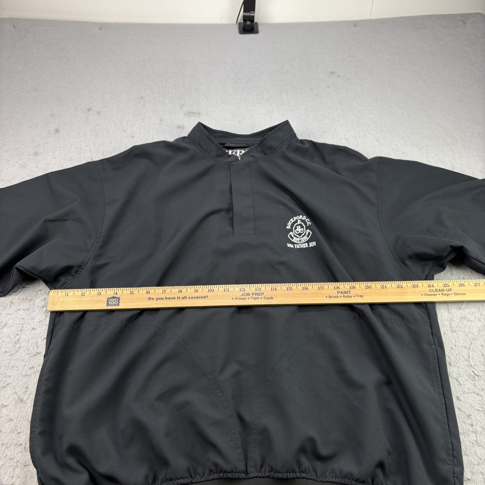 Zero Restriction Jacket Mens Large Black Golf Windbreaker Short Sleeve Pullover