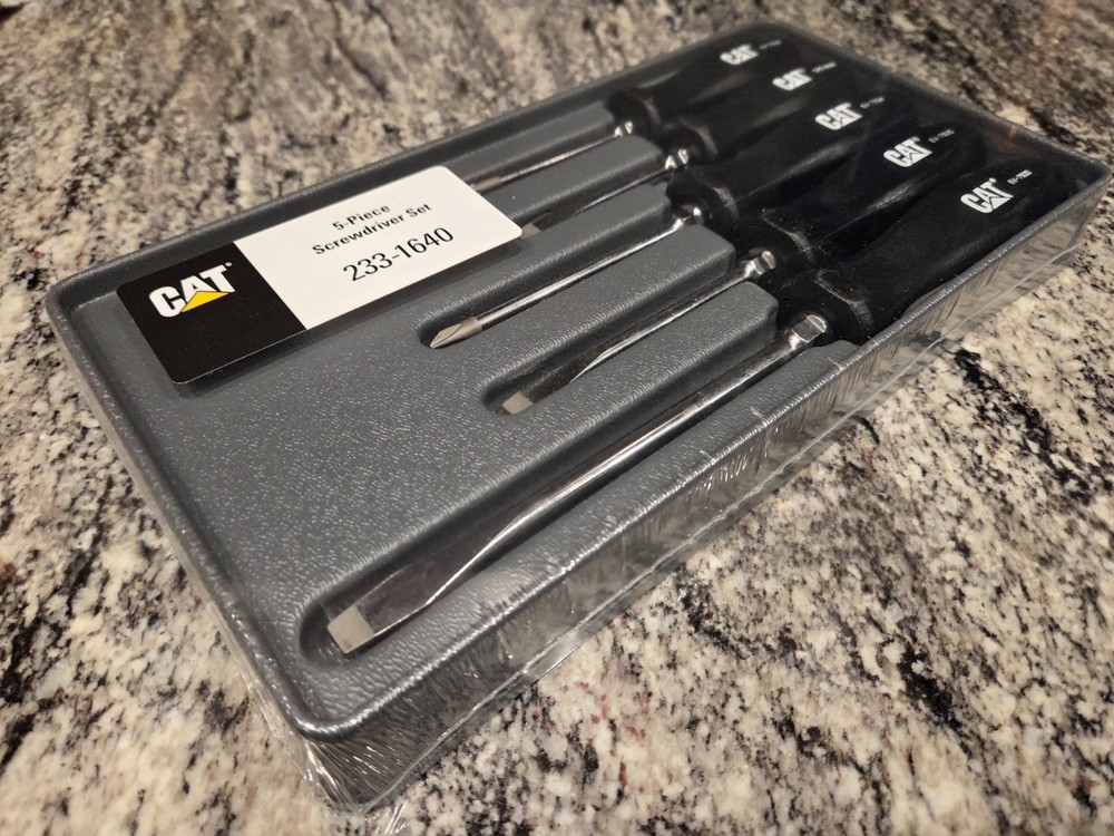 CAT Tools 5pc Hard Handle Screwdriver Set - BLACK