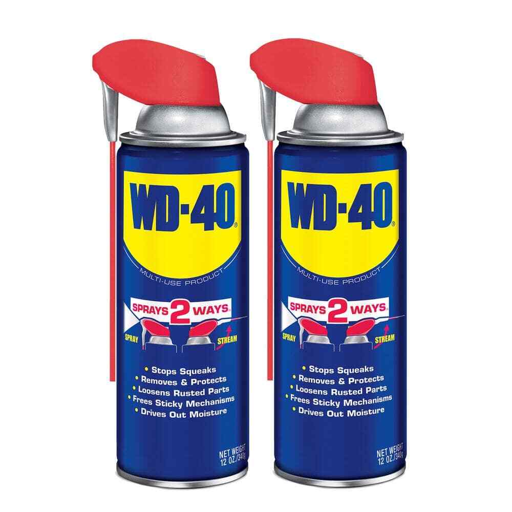 Multi Purpose Original WD-40 Formula 12oz Lubricant Spray 2-PACK w/. Smart Straw