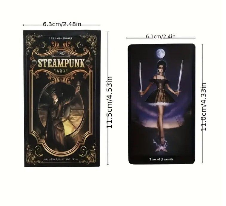 Steampunk Tarot Deck 78 Cards Divination Prophet - No Booklet
