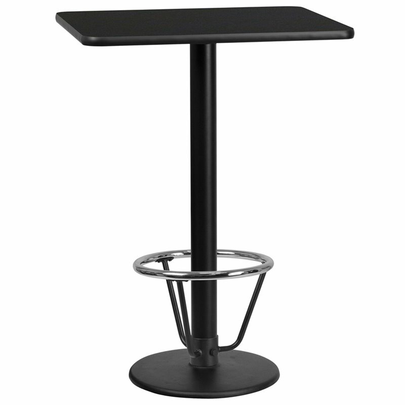 Flash Furniture 24X30 Laminate Table-Rd Base In Black