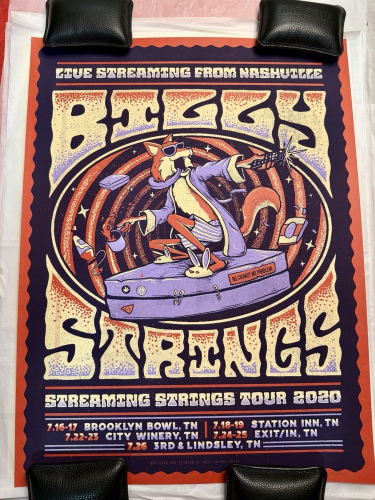 BILLY STRINGS 2020 STREAMING STRINGS VARIANT TOUR POSTER  LE X/1130 MINT 🔥