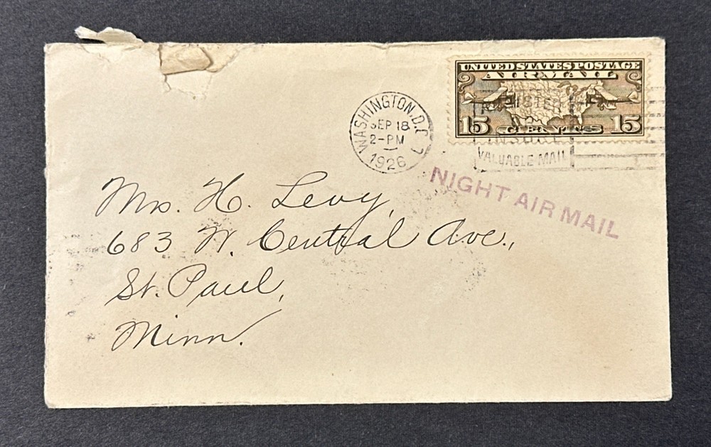 U.S. C8 FDC Back stamped