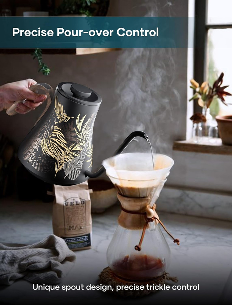 Electric Kettle, Gooseneck Electric Kettle, ±1℉ Precise Temperature Control, Sta