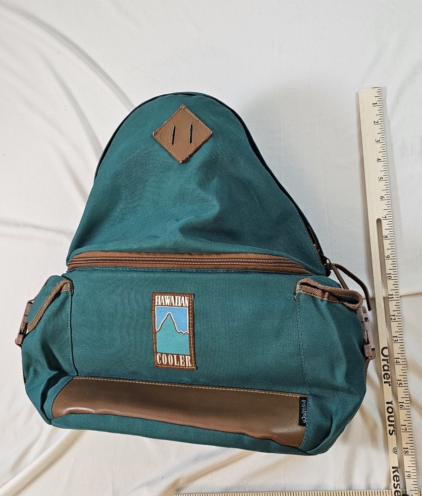 Vintage Hawaiian Cooler Backpack Green