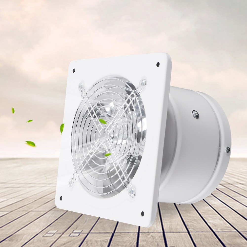 White 6" Exhaust Fan Wall Mounted Ventilation Fan for Kitchen Bathroom