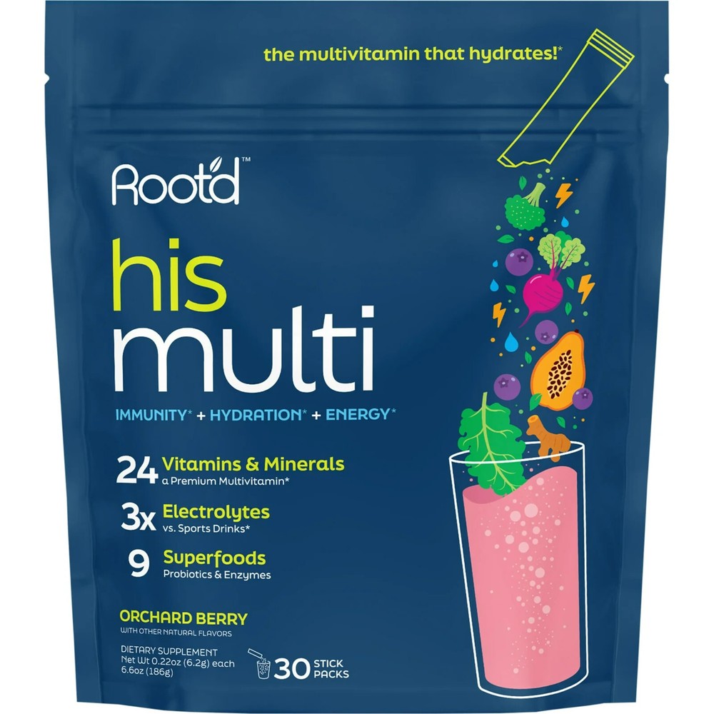 Root'd Orchard Berry His Multi 30 - 0.22 oz Stick Packs