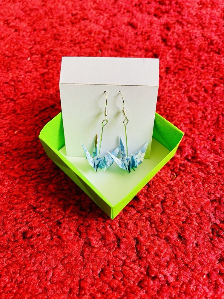 Origami Crane Earring