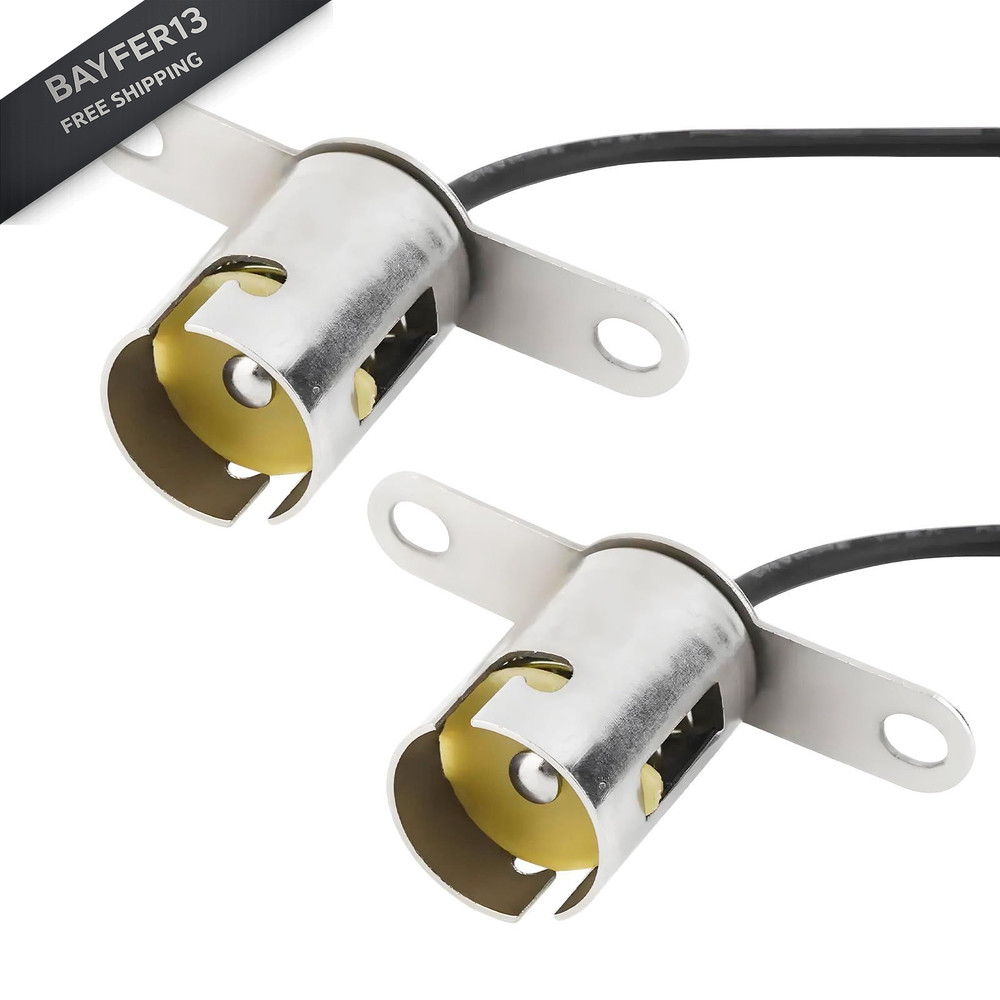 Fkewp 2 PCS Car Light Bulb Socket, BA15S LED Holder BA15S(1156)