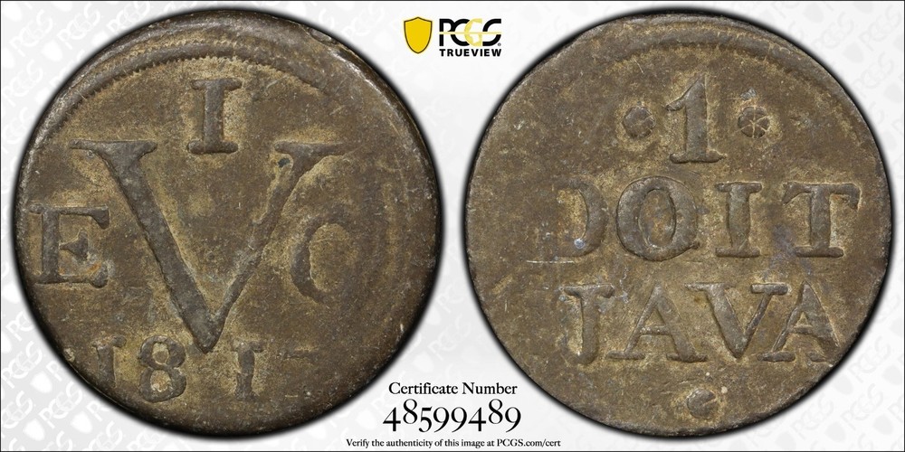 1814 Java (British occupation) Duit - PCGS VF35