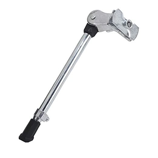 Bike Kickstand, Adjustable Aluminium Alloy Side Standing Support Foot Silver