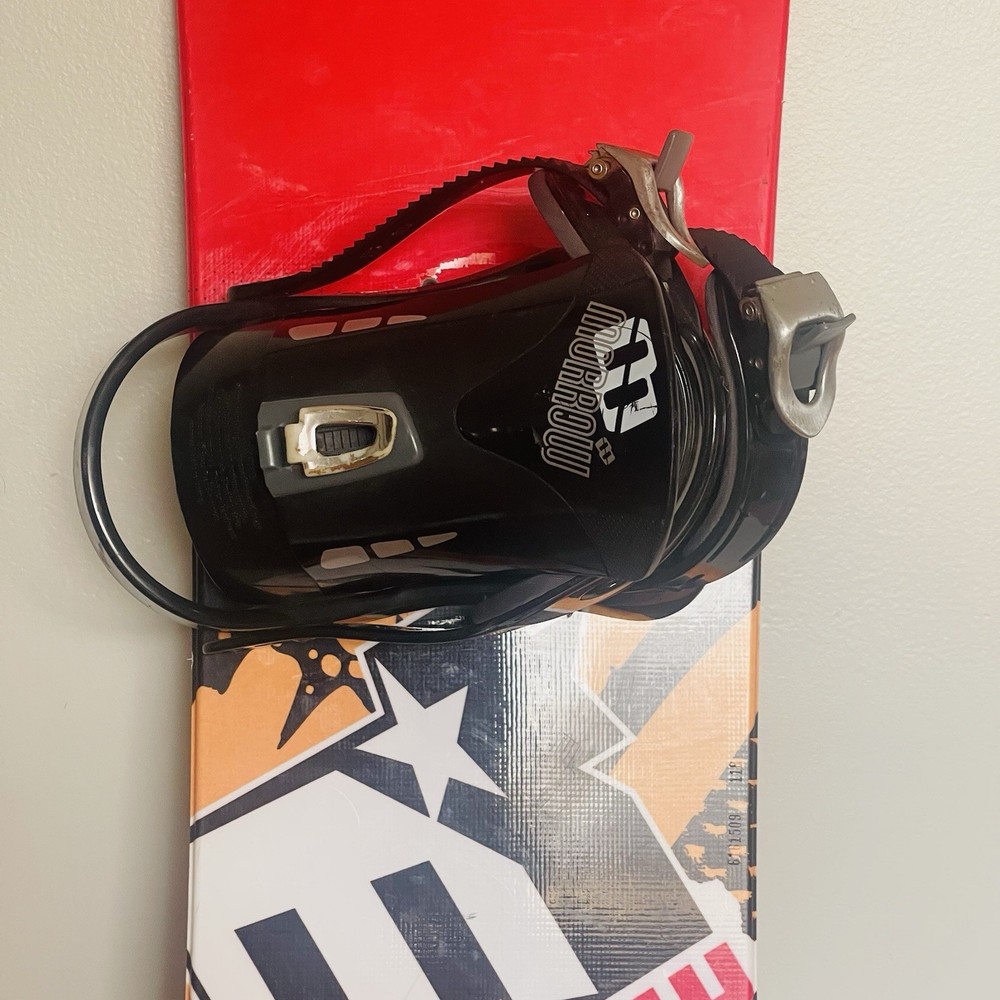Morrow Trooper Snowboard Boys 45” Red Black Slider Bindings Soft Flex Hyper Core