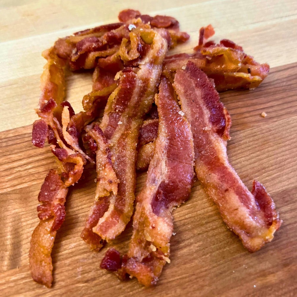 Maple Bacon Jerky 100% Real Uncured Thick-Cut Candied Bacon 4oz (2x2oz)