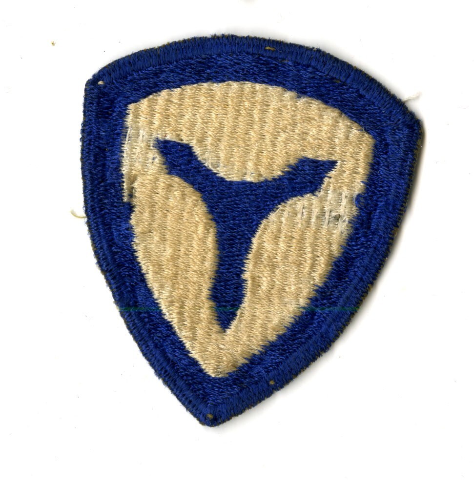3rd Service Command Wide Border White Back Patch WWII Vintage Mid Atlantic