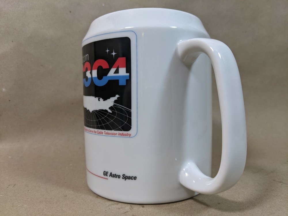GE Astro Space Communications Satellite C3 C4 Cup Mug