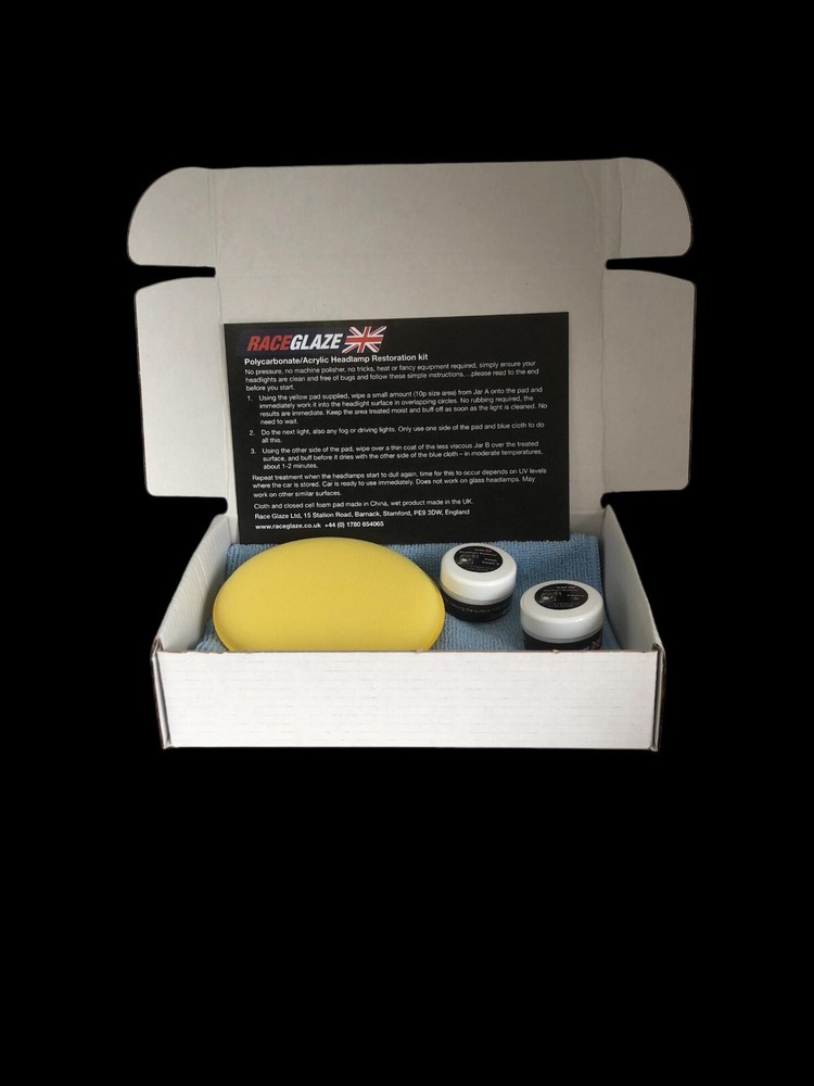 Race Glaze Polycarbonate Headlight Restoration Kit FREE POSTAGE