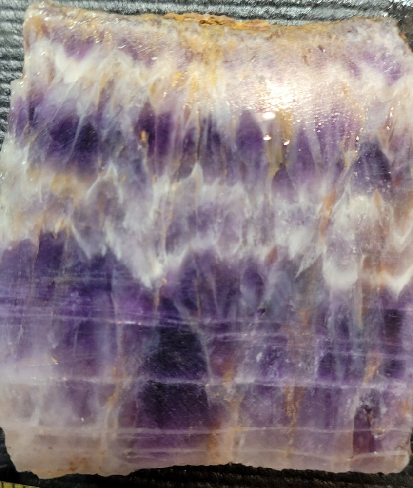 Amethyst Chevron Slab - end cut From Morocco. A17