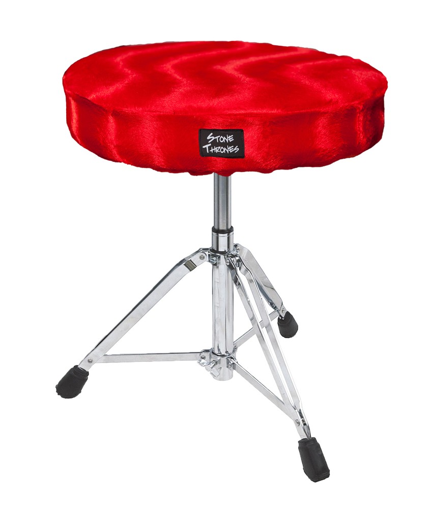 Stone Thrones Drum Seat Cover 'Small Round 12-13' Red