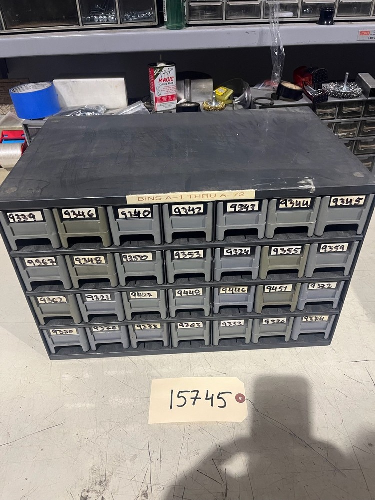Cabinet w/ 130 Boring Bars & 35 Counter Sinks Same Carbide