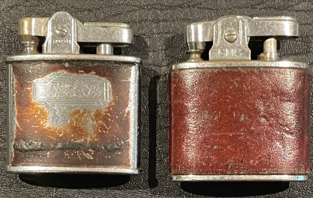 2 Ronson Lighters Same Design - Standard & Continental