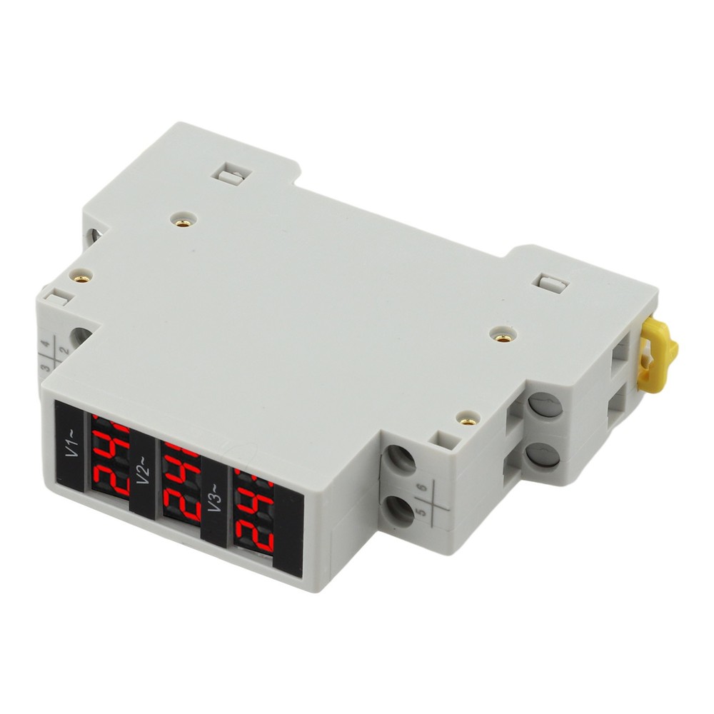BV3R AC 50 500V Three Phase Digital Voltmeter For Din Rail Electrical Use