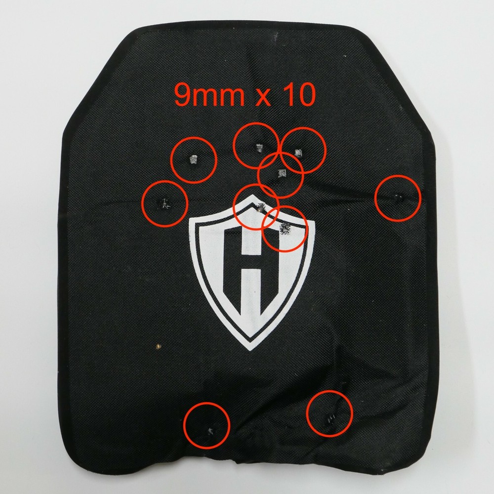 Level IIIA 3A, bulletproof, hard backpack panel 10x12" - lab tested & video