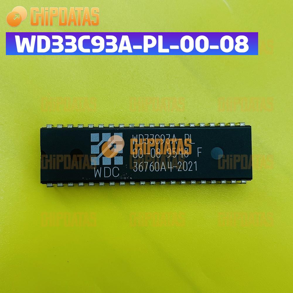 1PCS New WDC WD33C93A-PL-00-08 DIP-40 SCSI Bus Interface Controller IC #Y25