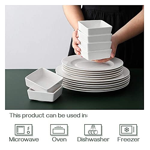 Creme Brulee Ramekins Oven Safe, Small Ceramic Square Ramekin, Custard 6 oz