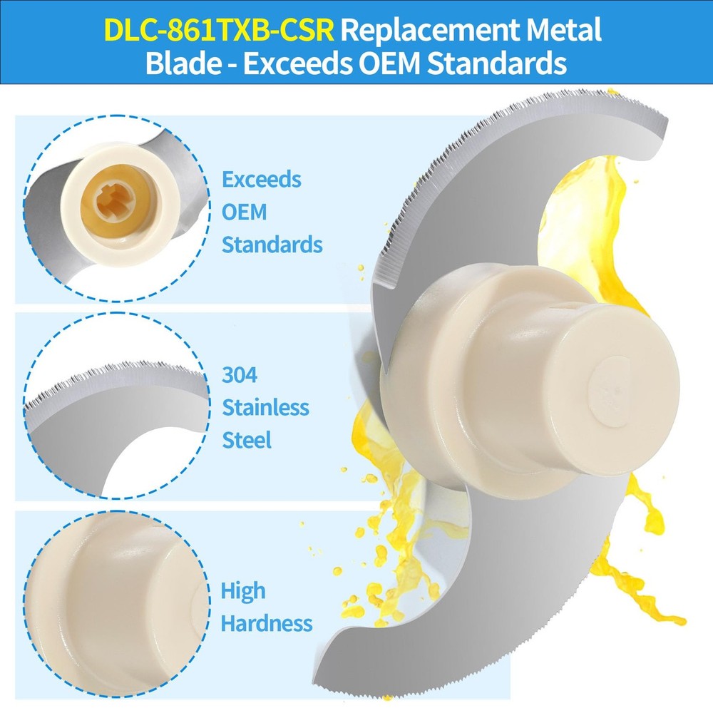 DLC-861TXB-CSR Replacement Chopping Blade – Compatible with medium, Silver