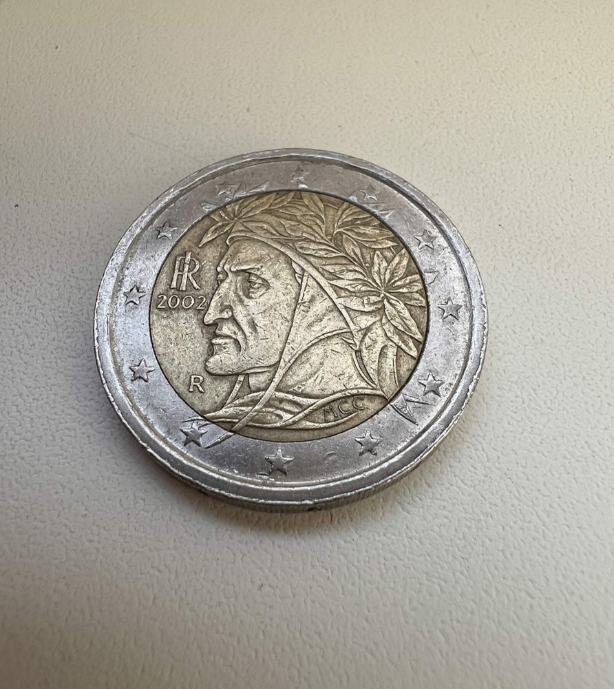 2 euro coin 2002 italy