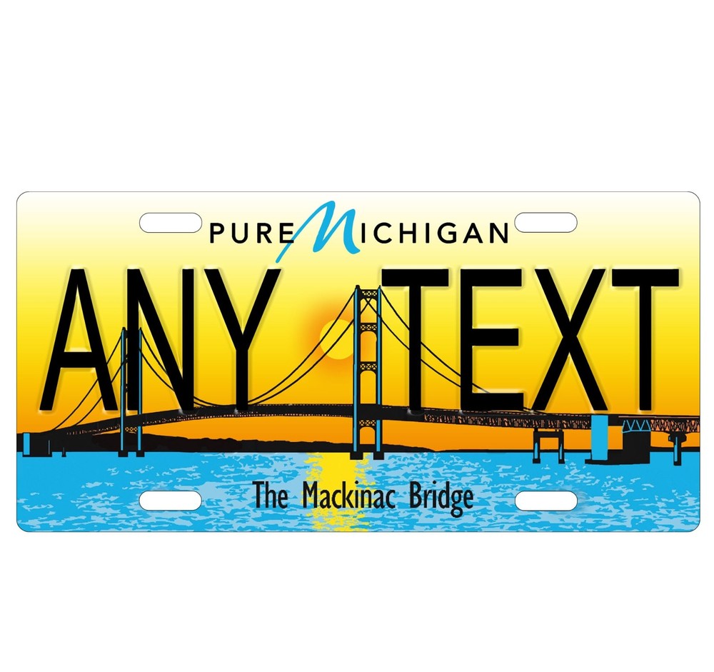 Novelty, Personalized State License Plates-Michigan 2. Three Sizes Available