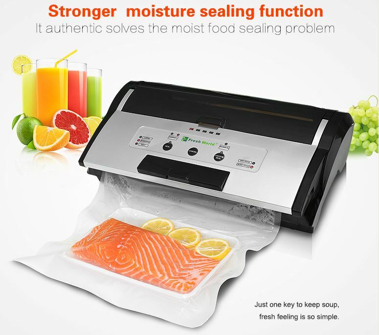 Fresh World FW3150 Automatic Vacuum Sealer ~ Built-in Roll Storage & Cutter