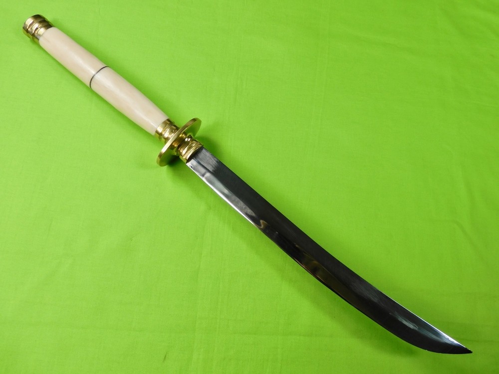 Vintage Custom Made Handmade Oversized Fighting Knife w/ Sheath