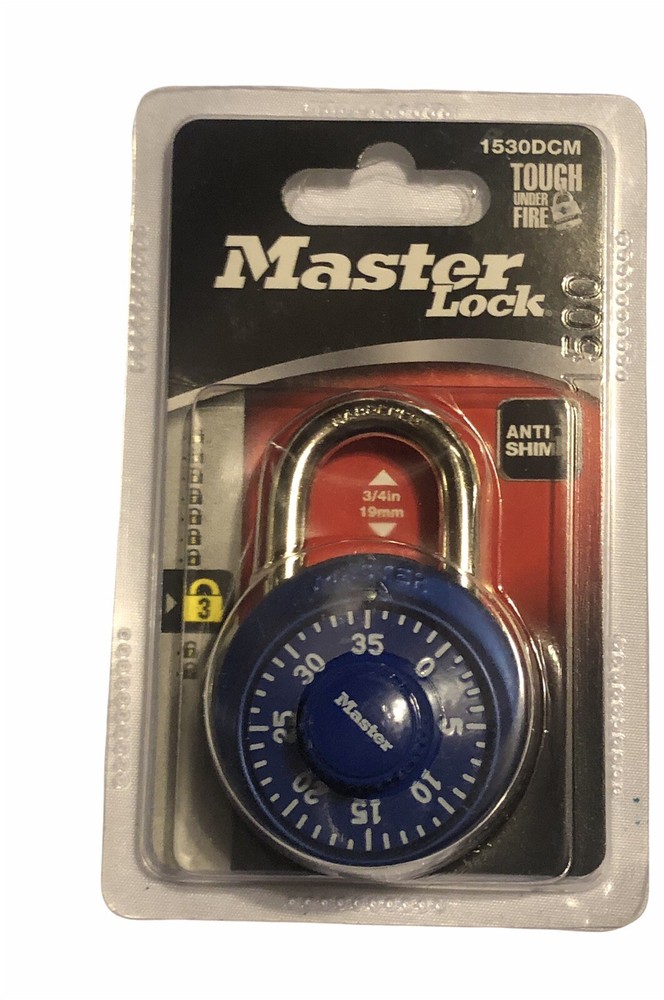 Master Lock 1530DCM Anti-Shim Blue Combination Lock