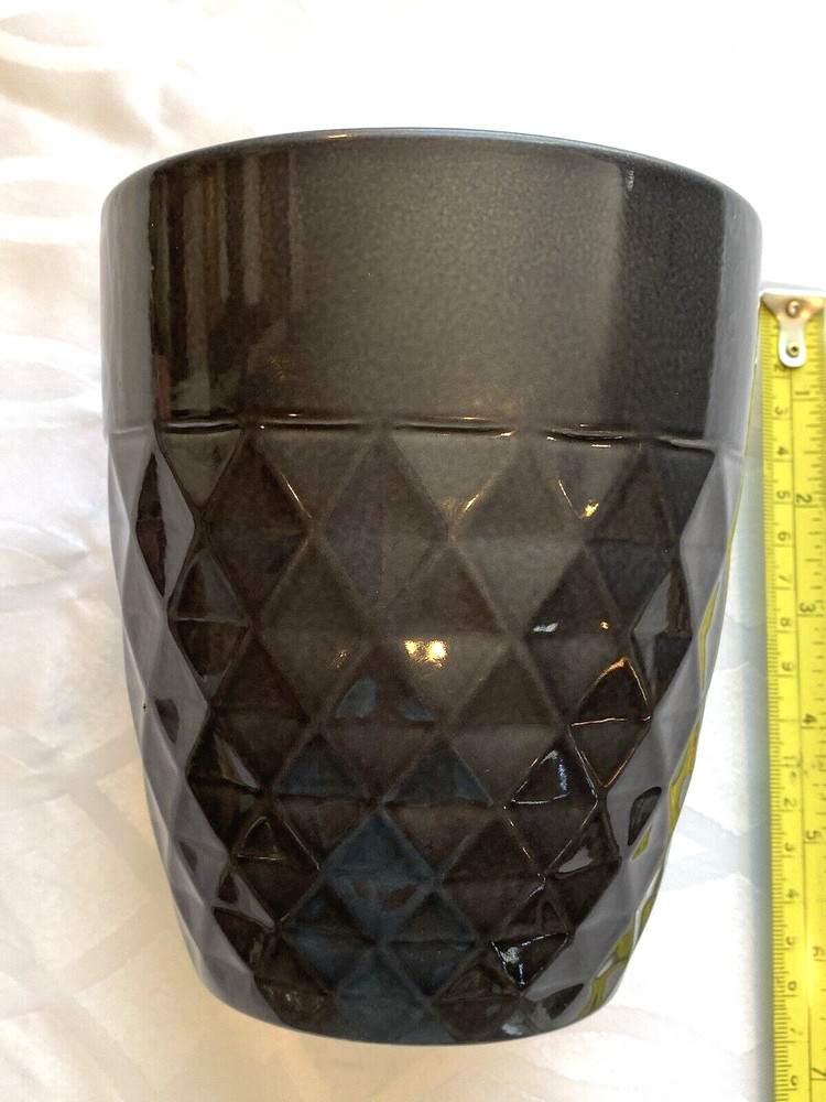 Pottery Planter Dark Grey Made In Germany 6 Inch