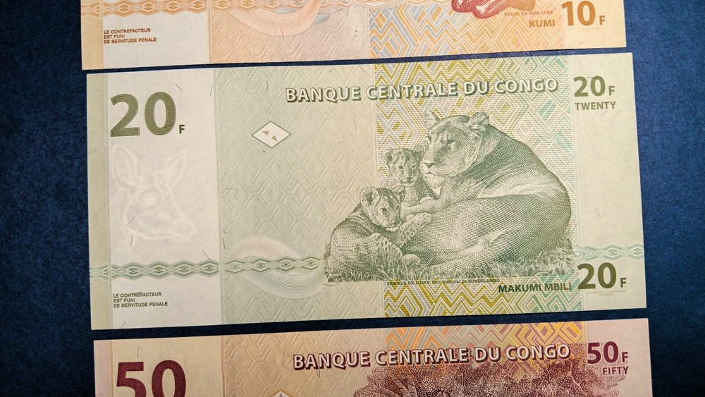 Congo 10 50 20 10 Centime UNC 2003 and 2007