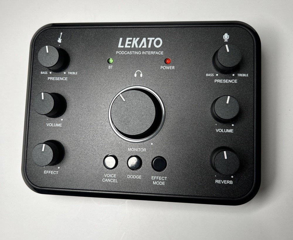 LEKATO Rechargeable Bluetooth Audio Interfaces, USB Audio Interface with XLR