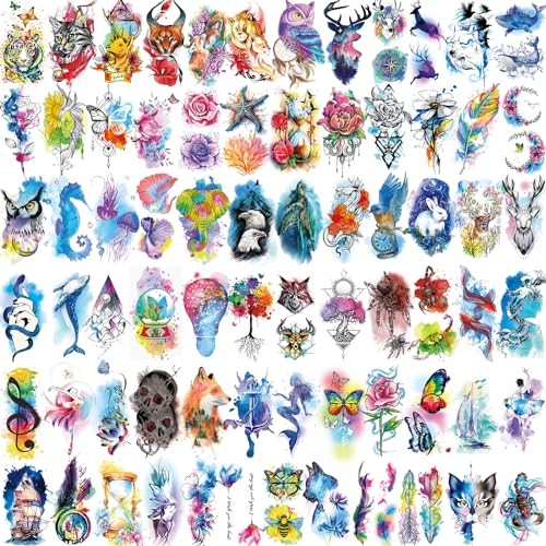 86 Sheets Temporary Tattoo, 14 Sheets Large Half Arm Fake Berry - 86 Sheets