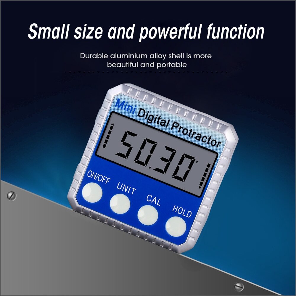 Angle Protractor Universal Bevel 360 Degree Mini Electronic Digital Protractor